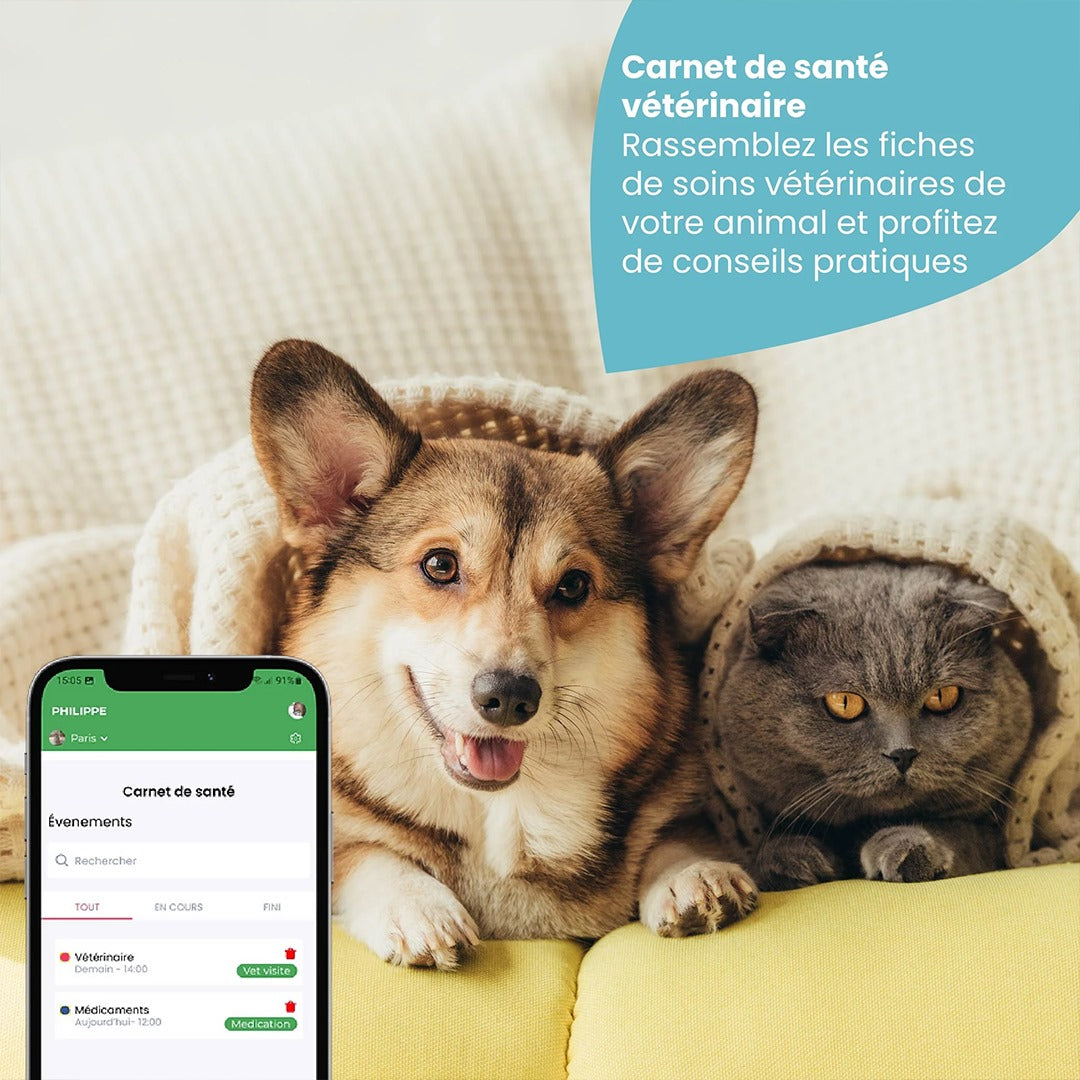 Laeka Perle - GPS 4G connecté pour chien & chat | Suivi & Sécurité  | Abonnement 4G inclus a vie