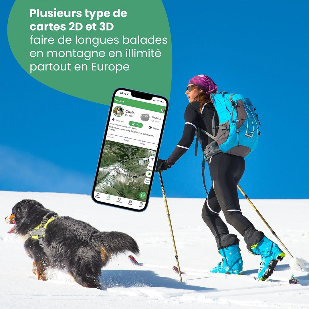 Laeka Perle - GPS 4G connecté pour chien & chat | Suivi & Sécurité  | Abonnement 4G inclus a vie